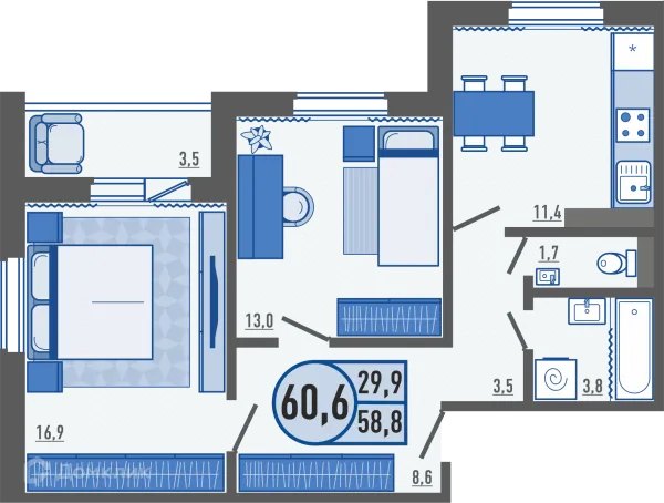 Квартира в ЖК Горизонт