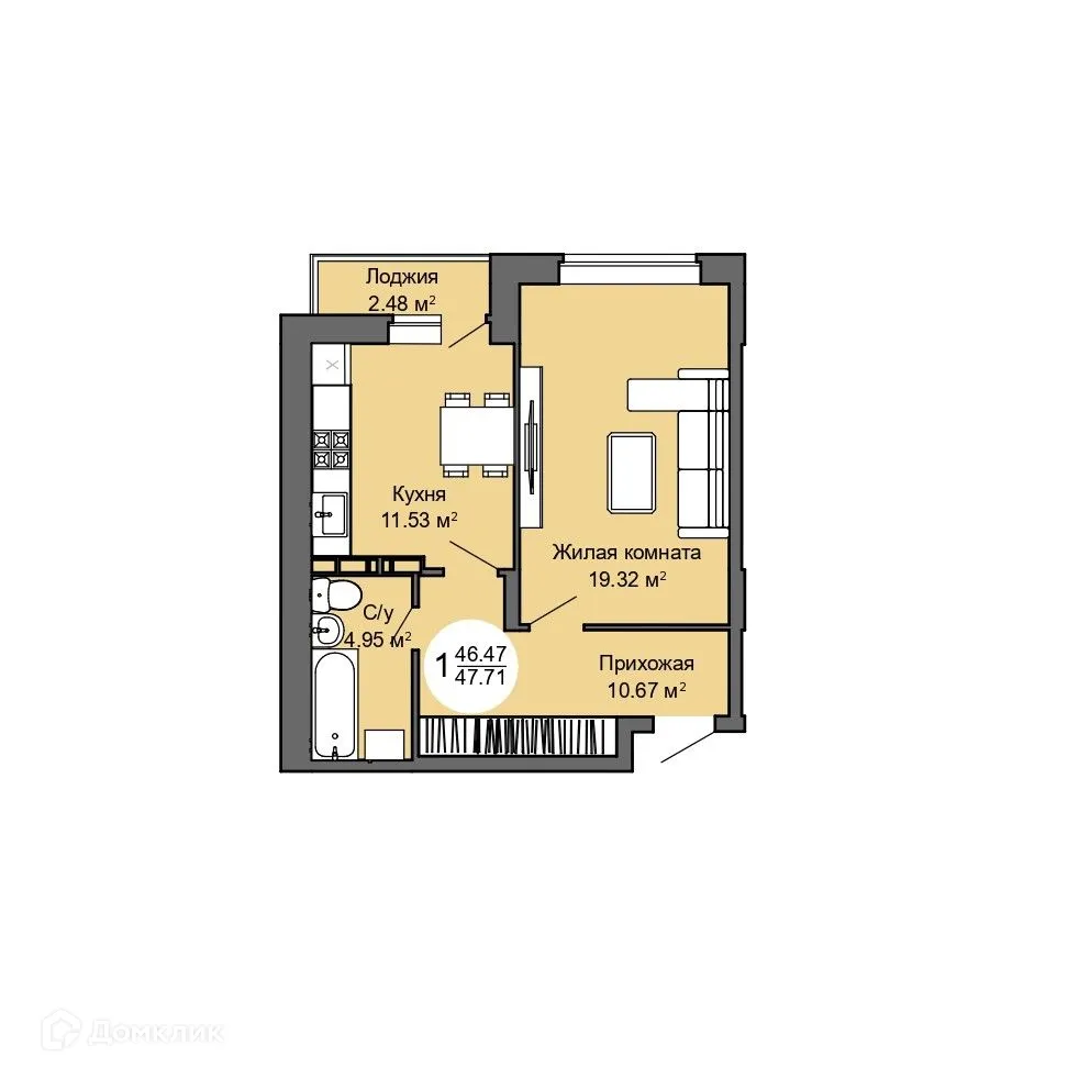 Фото квартиры в ЖК Дом по ул. Межквартальная