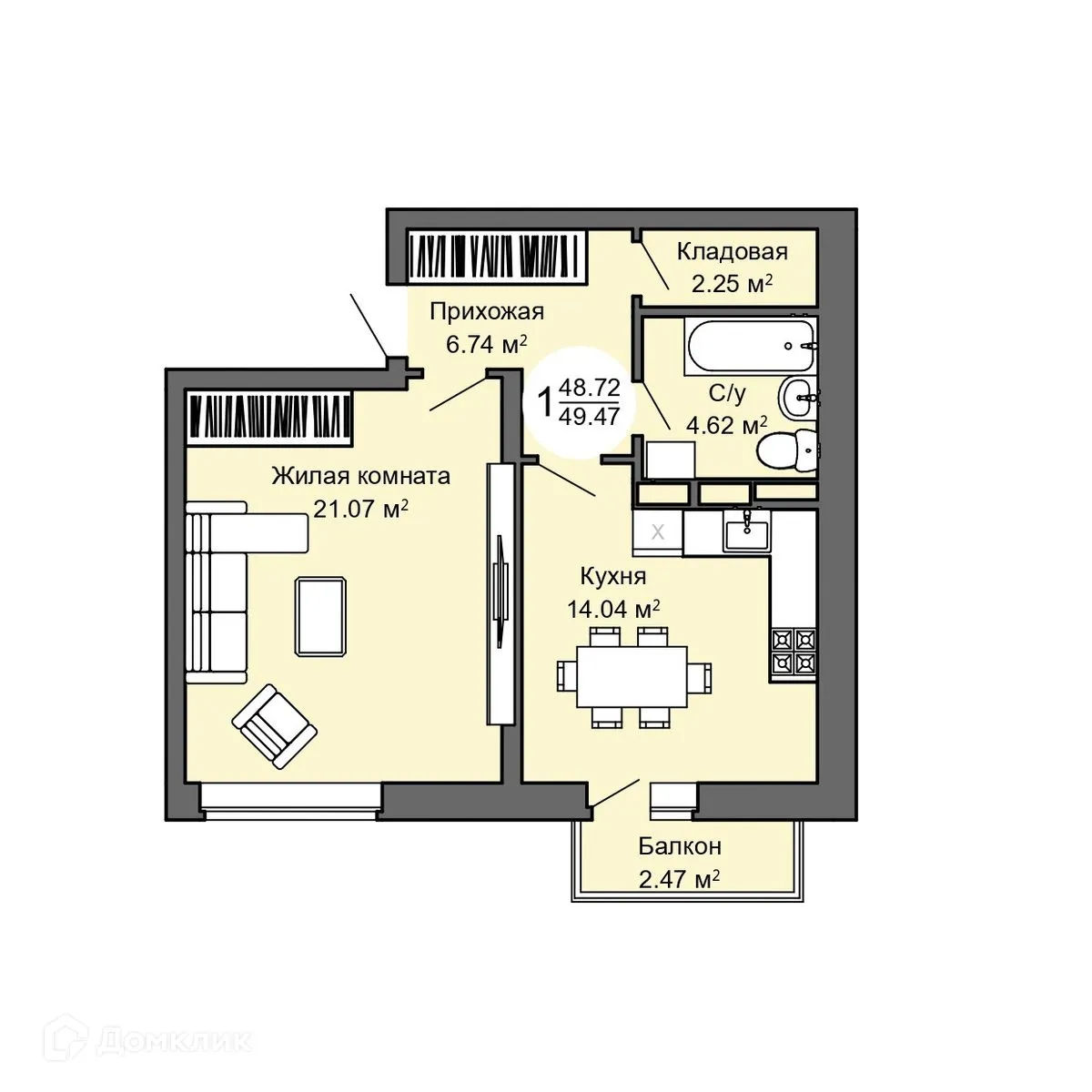 Фото квартиры в ЖК Дом по ул. Межквартальная