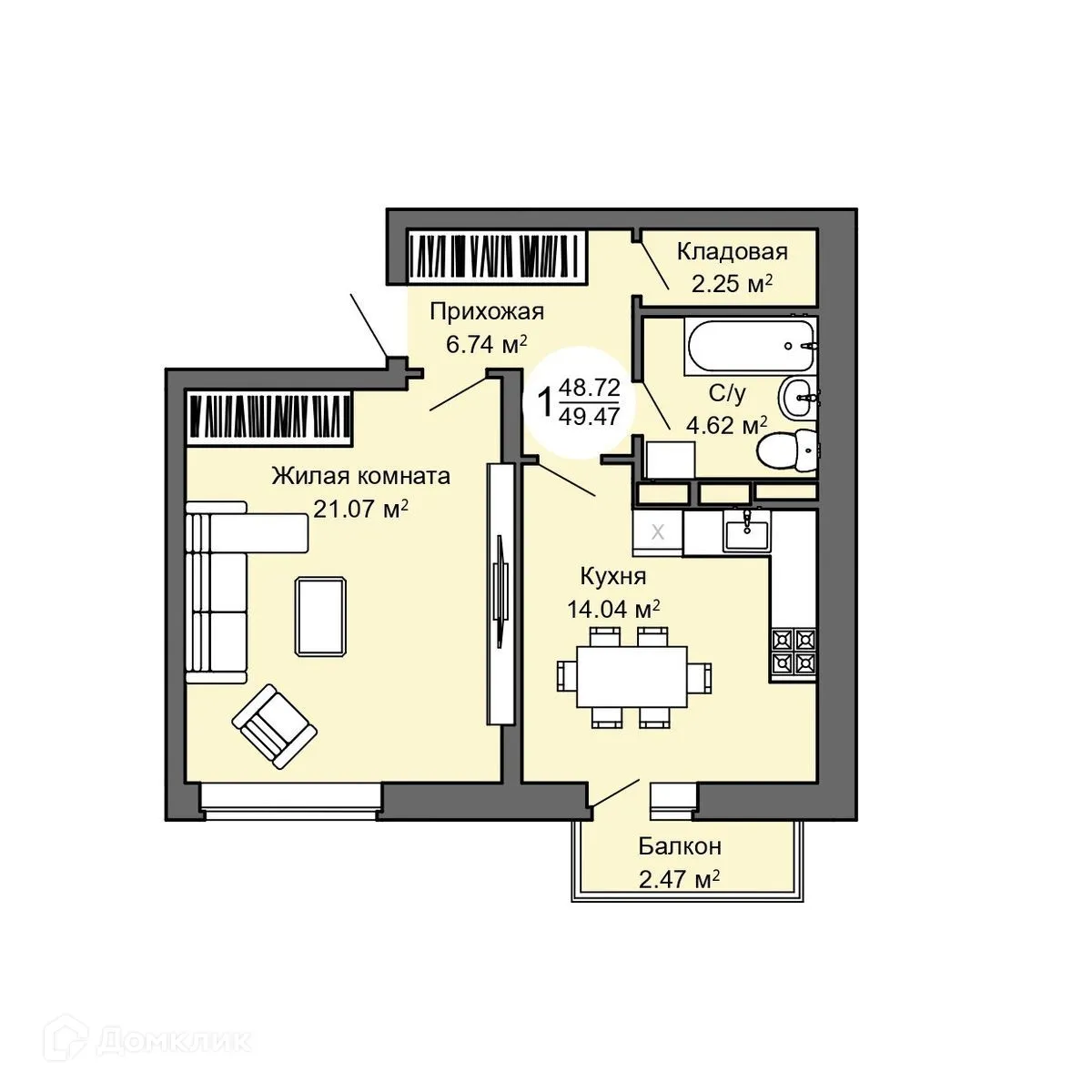 Фото квартиры в ЖК Дом по ул. Межквартальная