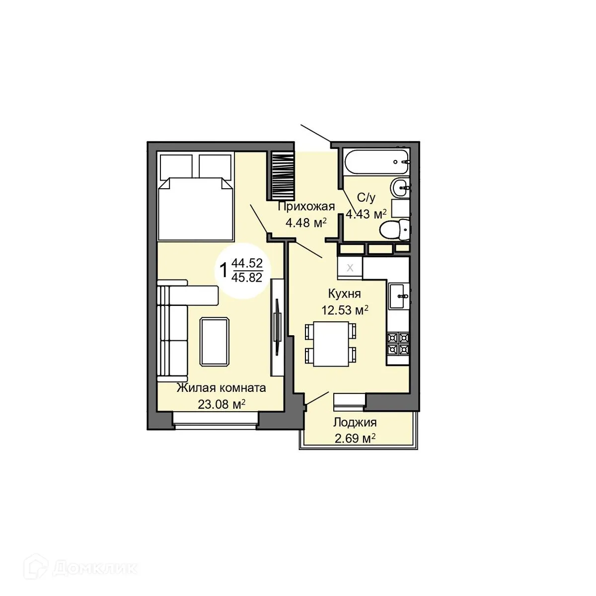 Фото квартиры в ЖК Дом по ул. Межквартальная