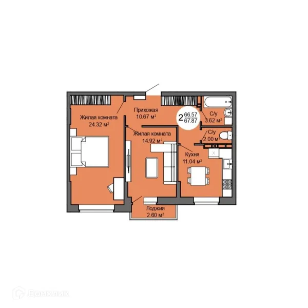 Квартира в ЖК Дом по ул. Межквартальная