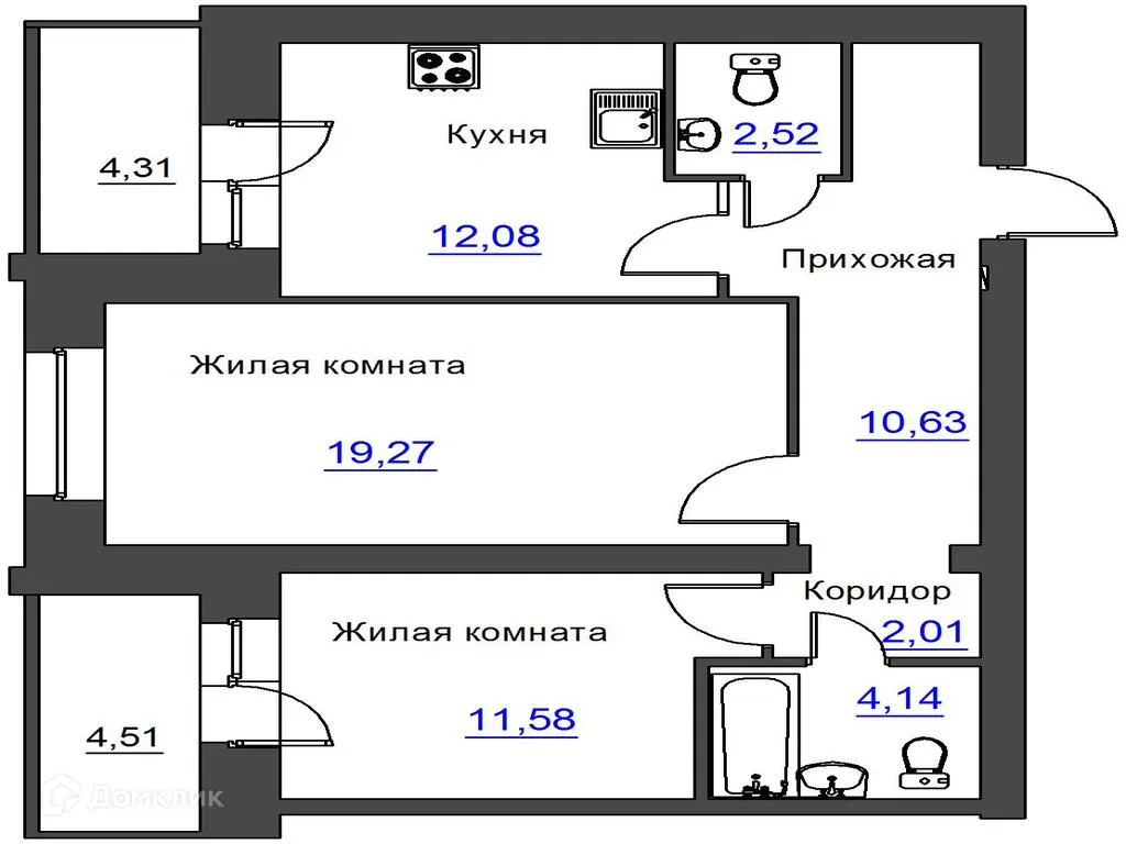 Фото квартиры в ЖК Дом по ул. Карачевская