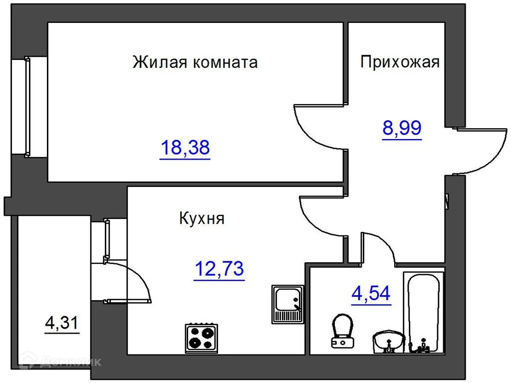 Фото квартиры в ЖК Дом по ул. Карачевская