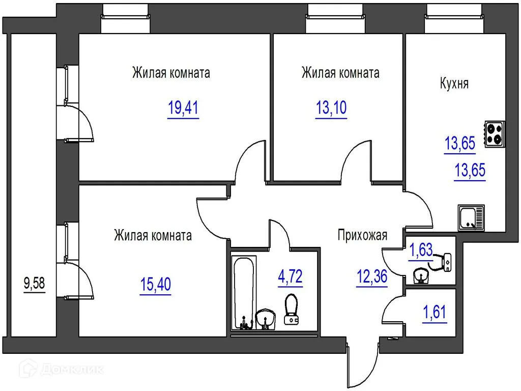 Фото квартиры в ЖК Дом по ул. Карачевская