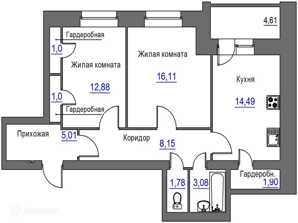 Фото квартиры в ЖК Дом по ул. Карачевская