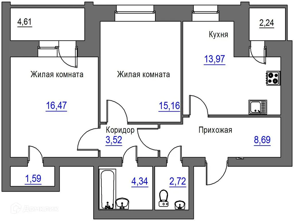 Фото квартиры в ЖК Дом по ул. Карачевская