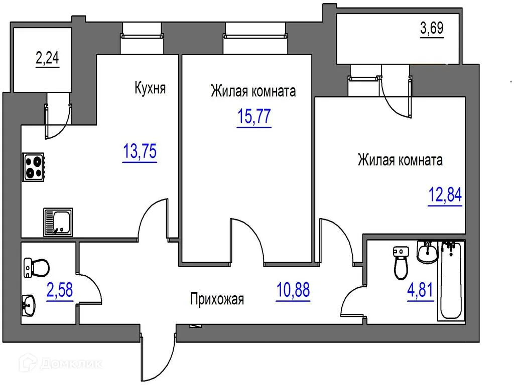 Фото квартиры в ЖК Дом по ул. Карачевская