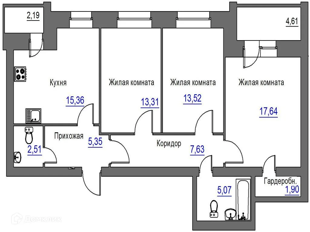 Фото квартиры в ЖК Дом по ул. Карачевская