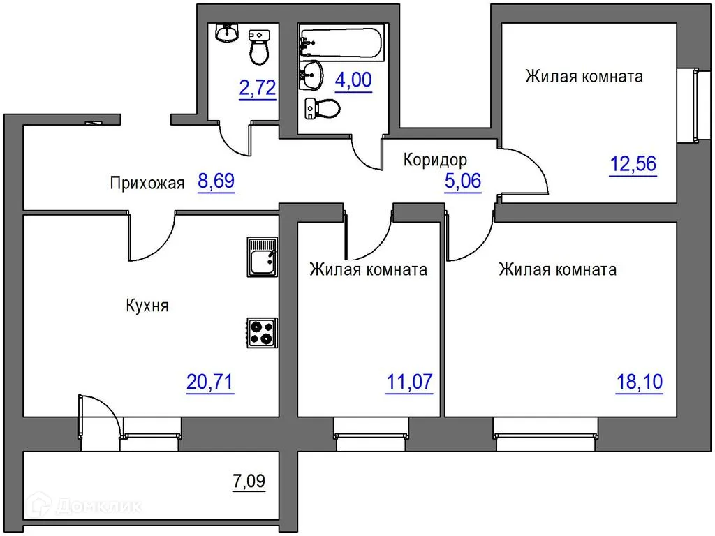 Фото квартиры в ЖК Дом по ул. Карачевская