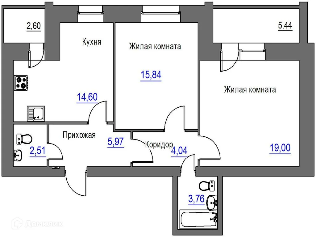 Фото квартиры в ЖК Дом по ул. Карачевская