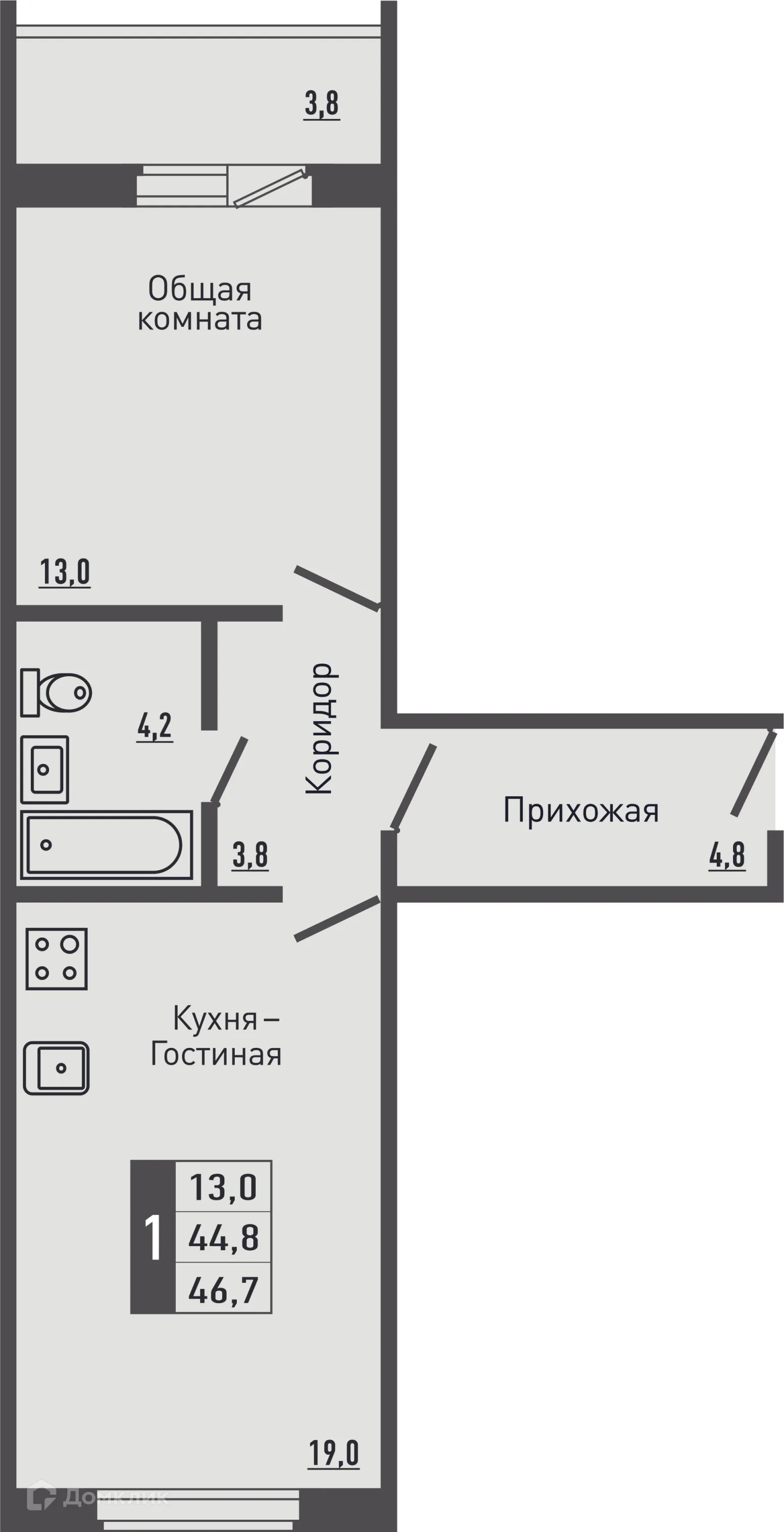 Фото квартиры в ЖК ЗЕЛЕНЫЙ КВАРТАЛ