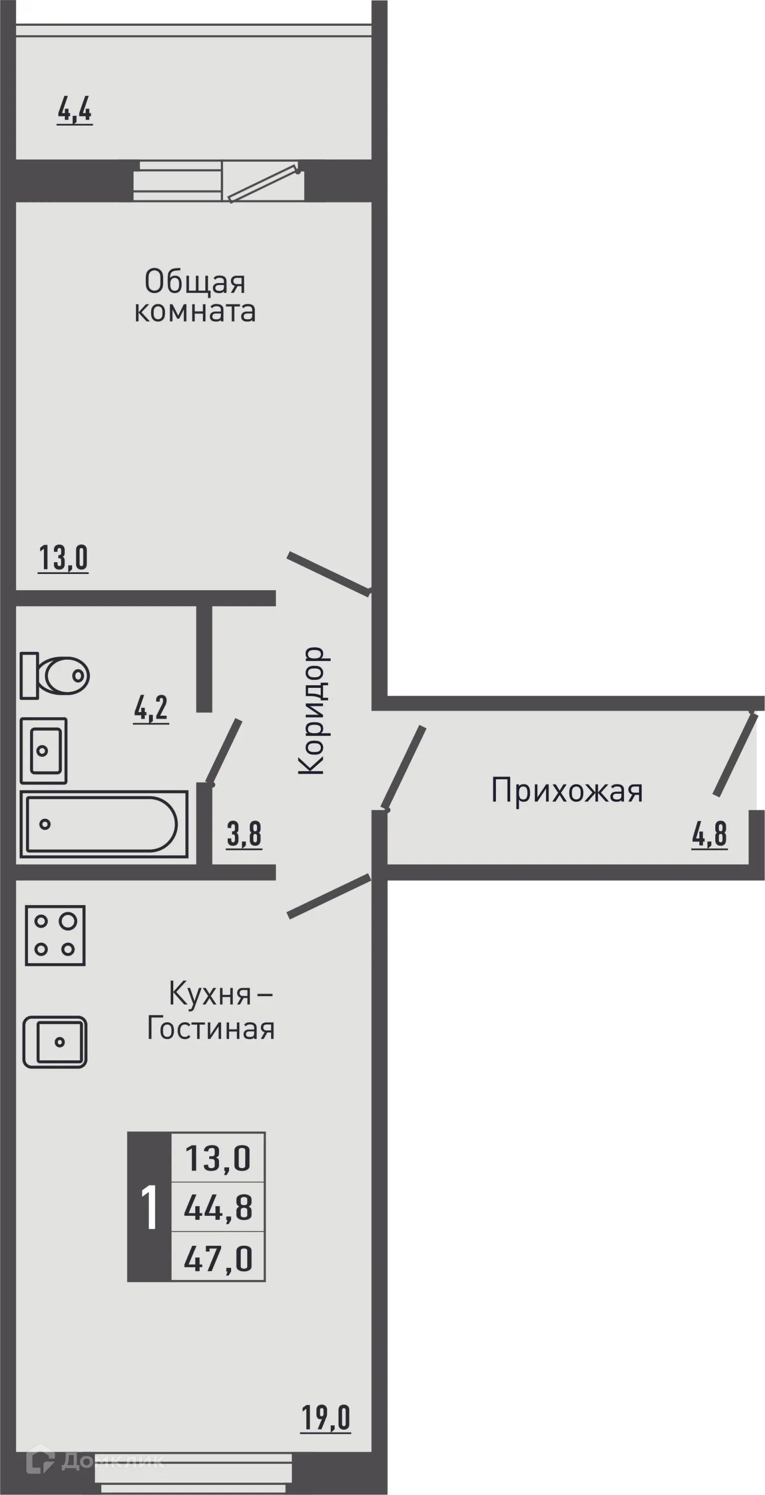 Фото квартиры в ЖК ЗЕЛЕНЫЙ КВАРТАЛ