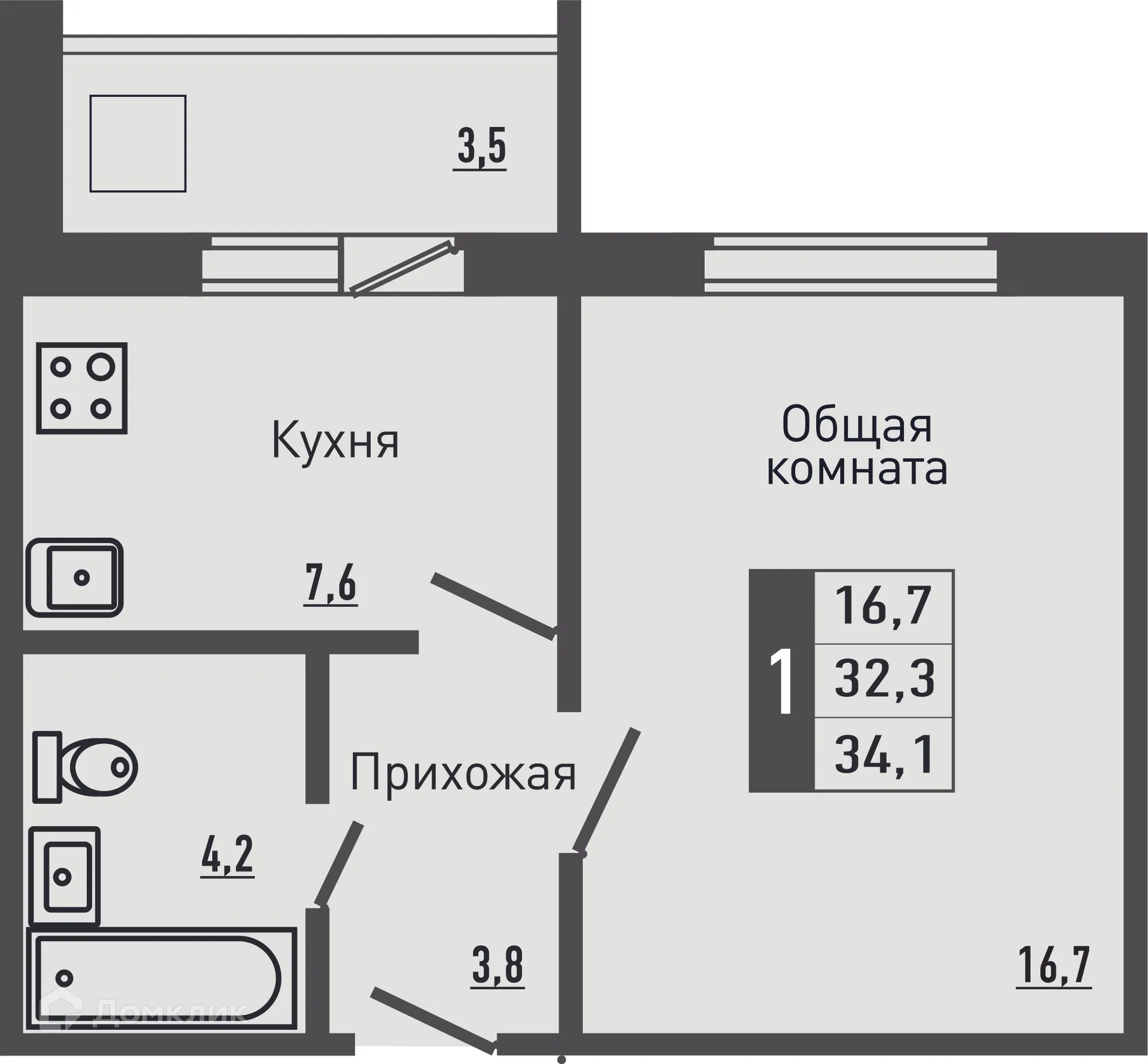 Фото квартиры в ЖК ЗЕЛЕНЫЙ КВАРТАЛ