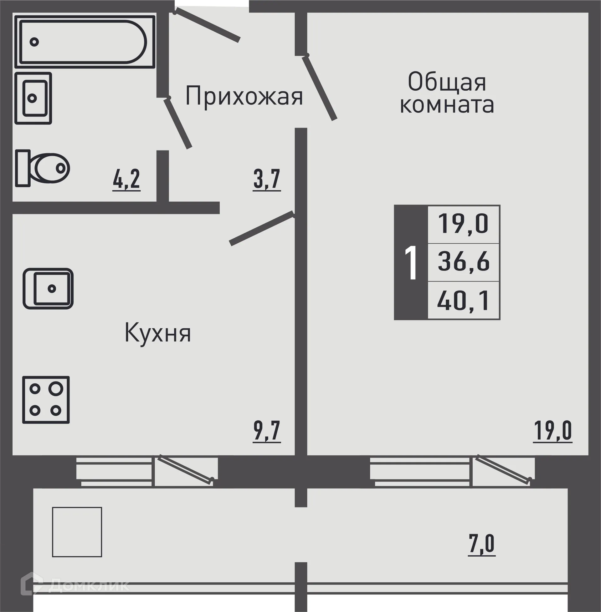 Фото квартиры в ЖК ЗЕЛЕНЫЙ КВАРТАЛ
