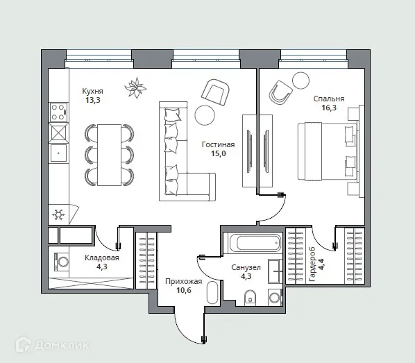Фото квартиры в ЖК HOLMS RESIDENCE
