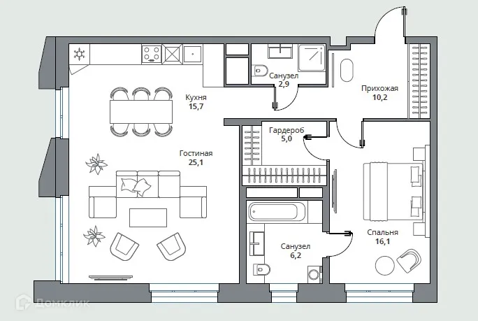 Фото квартиры в ЖК HOLMS RESIDENCE