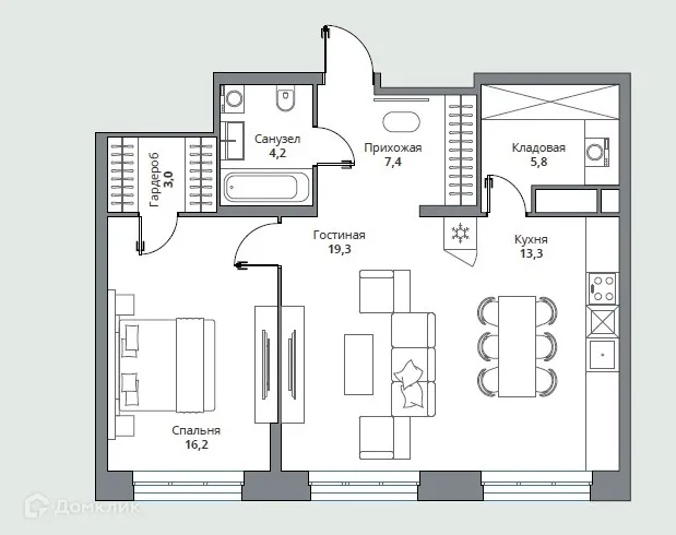 Фото квартиры в ЖК HOLMS RESIDENCE