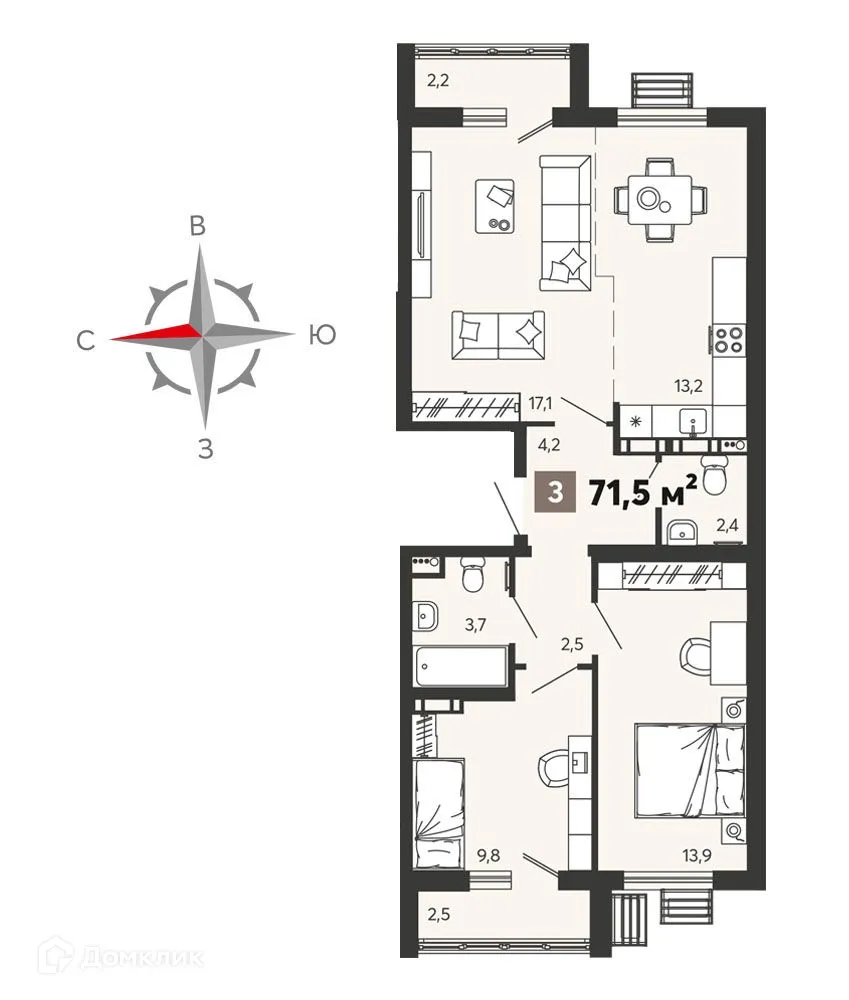 Фото квартиры в ЖК "Новелла"