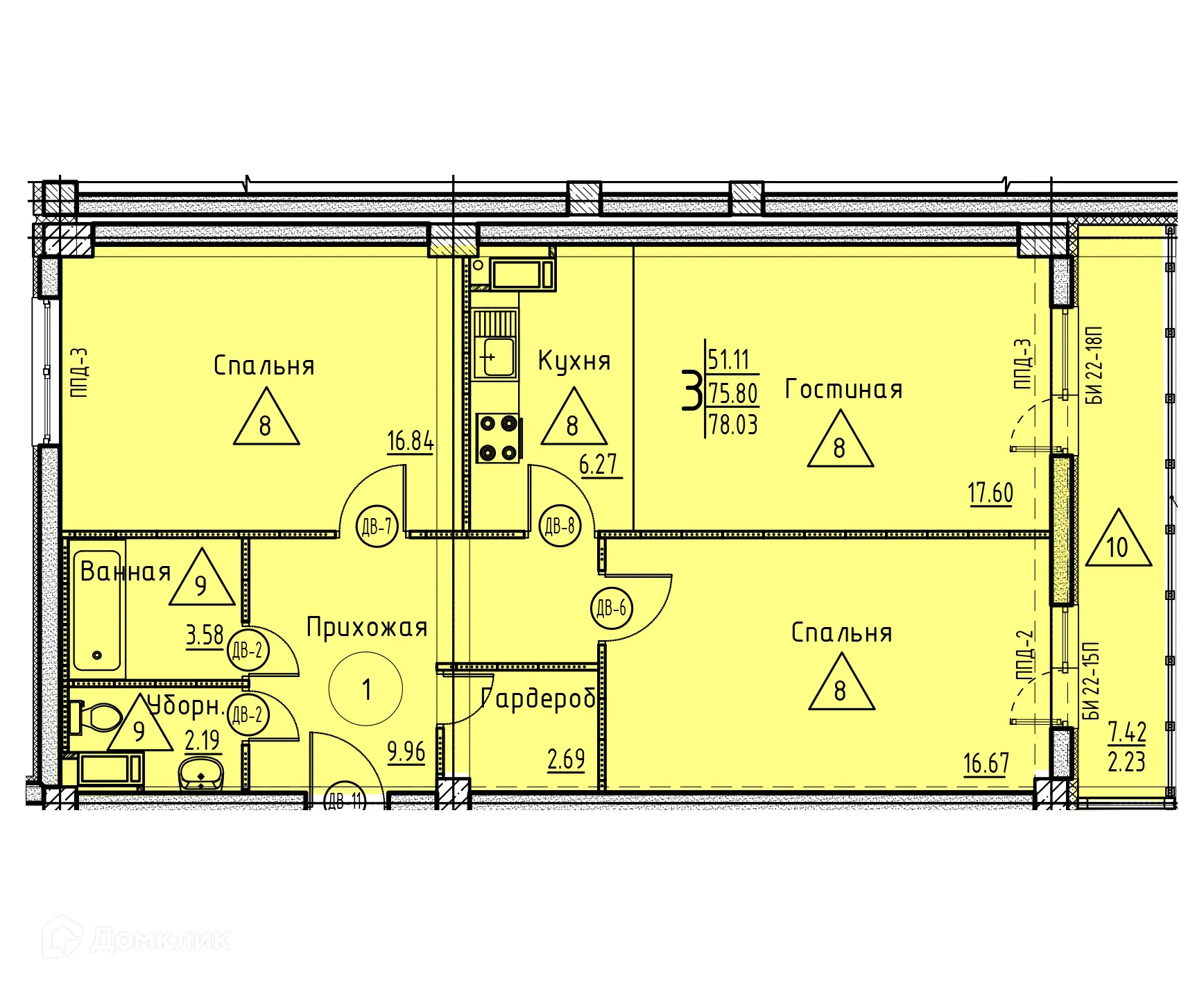 Фото квартиры в ЖК Арбековская Застава
