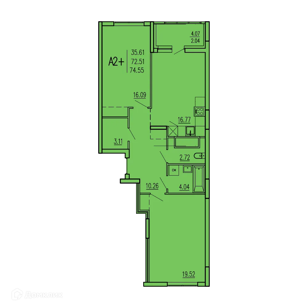 Фото квартиры в ЖК Акварель