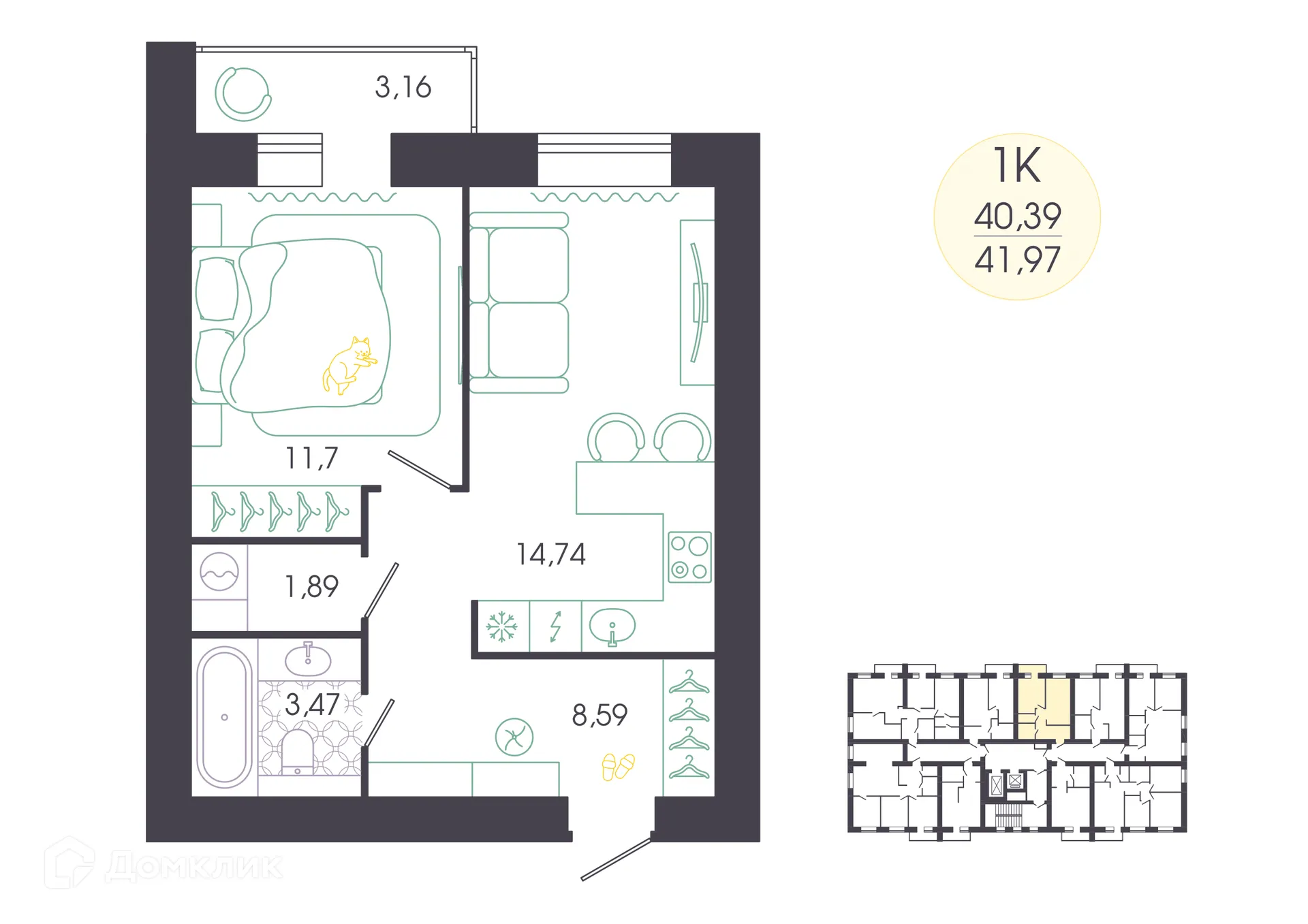 Фото квартиры в ЖК ДОБРОЕ — дом по душе