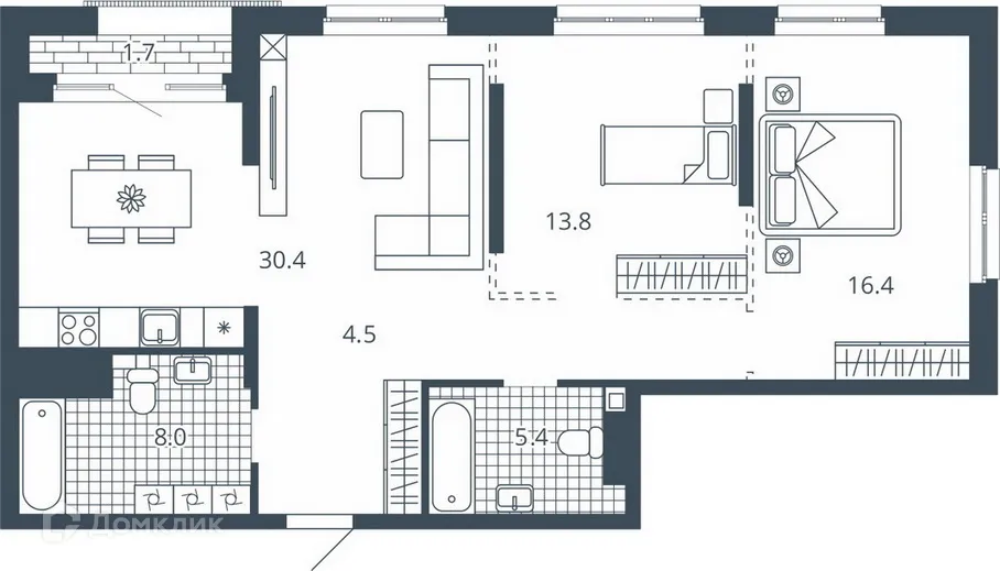 Фото квартиры в ЖК Центральный квартал Scala city (Скала Сити)