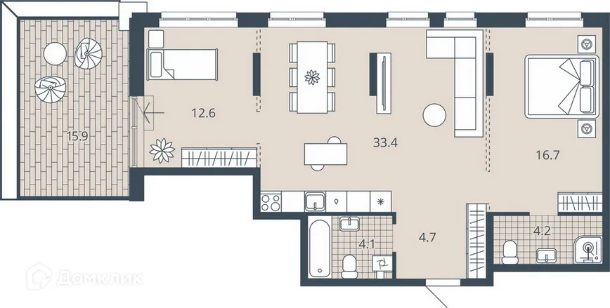 Фото квартиры в ЖК Центральный квартал Scala city (Скала Сити)