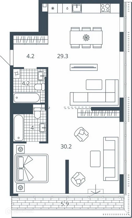 Фото квартиры в ЖК Центральный квартал Scala city (Скала Сити)
