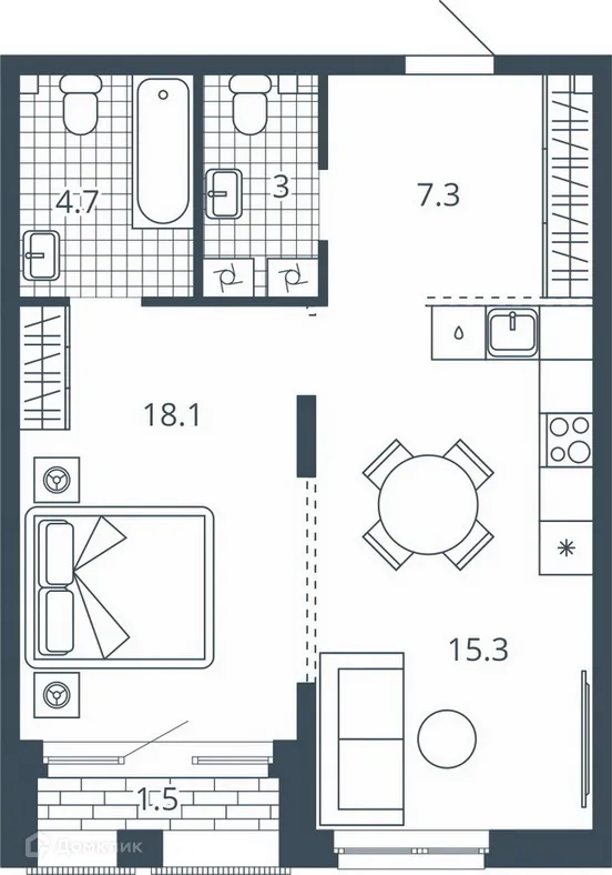 Фото квартиры в ЖК Центральный квартал Scala city (Скала Сити)