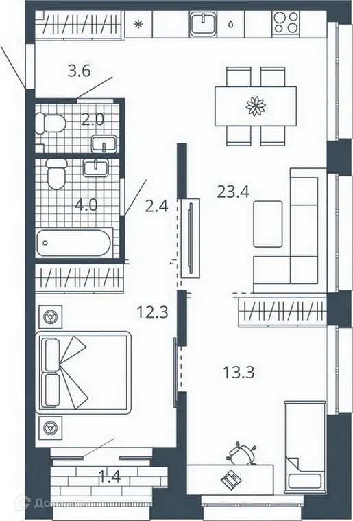 Фото квартиры в ЖК Центральный квартал Scala city (Скала Сити)