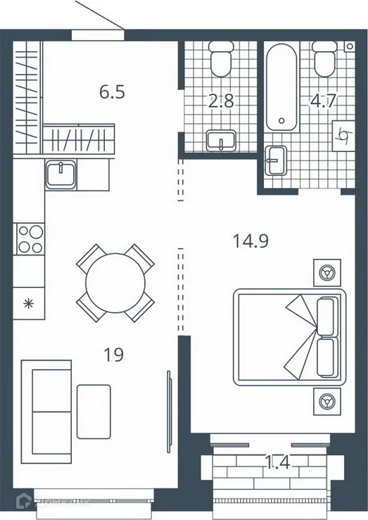 Фото квартиры в ЖК Центральный квартал Scala city (Скала Сити)