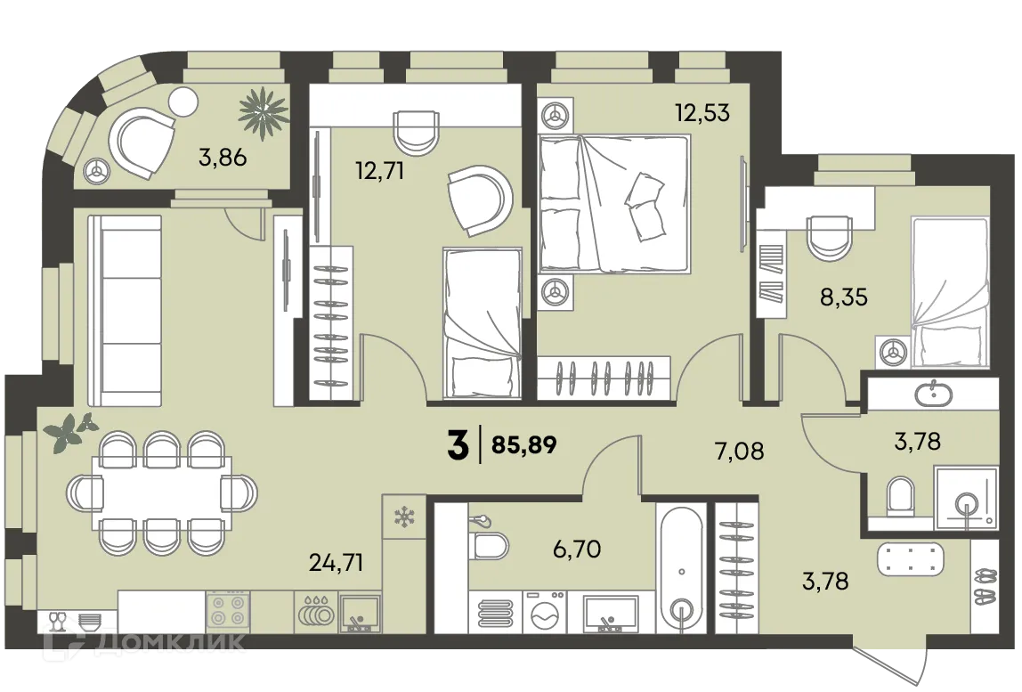 Фото квартиры в ЖК Wellness-квартал "Лес"