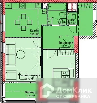 Фото квартиры в ЖК Каштановый двор