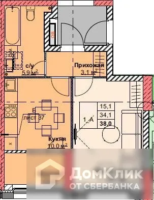 Фото квартиры в ЖК Каштановый двор