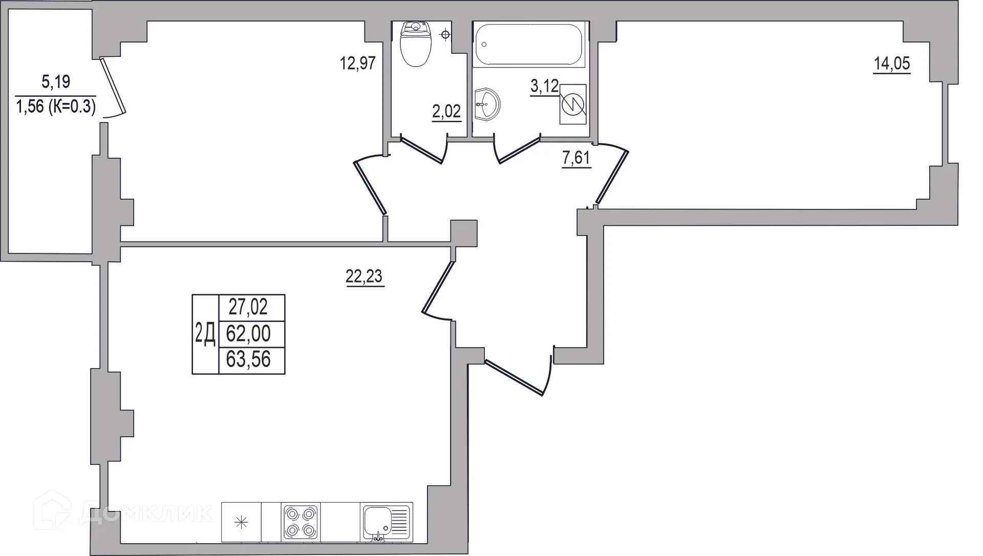 Фото квартиры в ЖК "SMART-квартал (Смарт-квартал)"