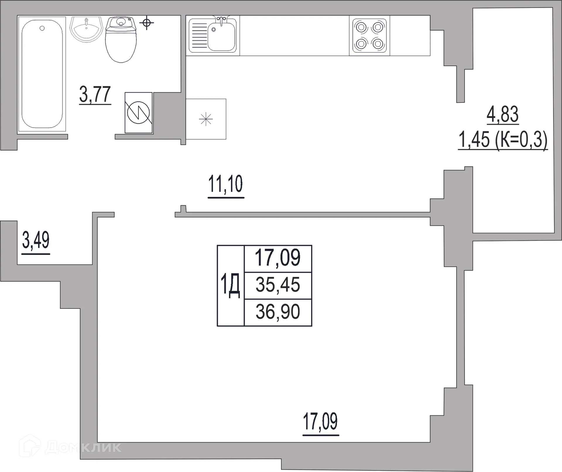 Фото квартиры в ЖК "SMART-квартал (Смарт-квартал)"