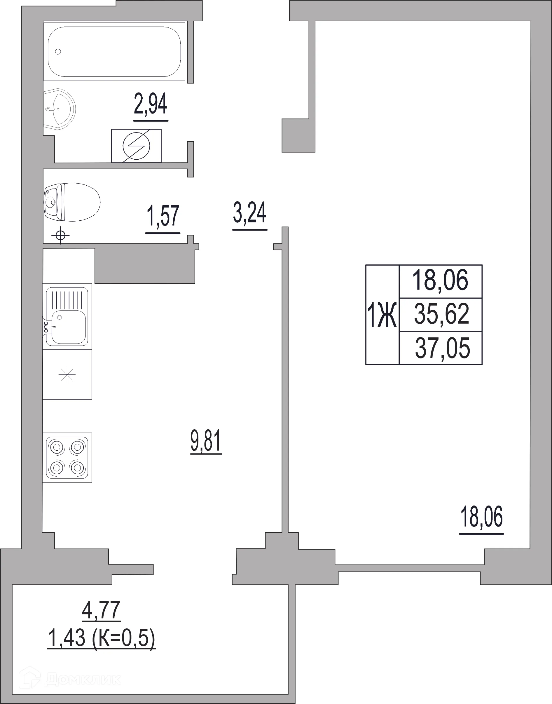 Фото квартиры в ЖК "SMART-квартал (Смарт-квартал)"