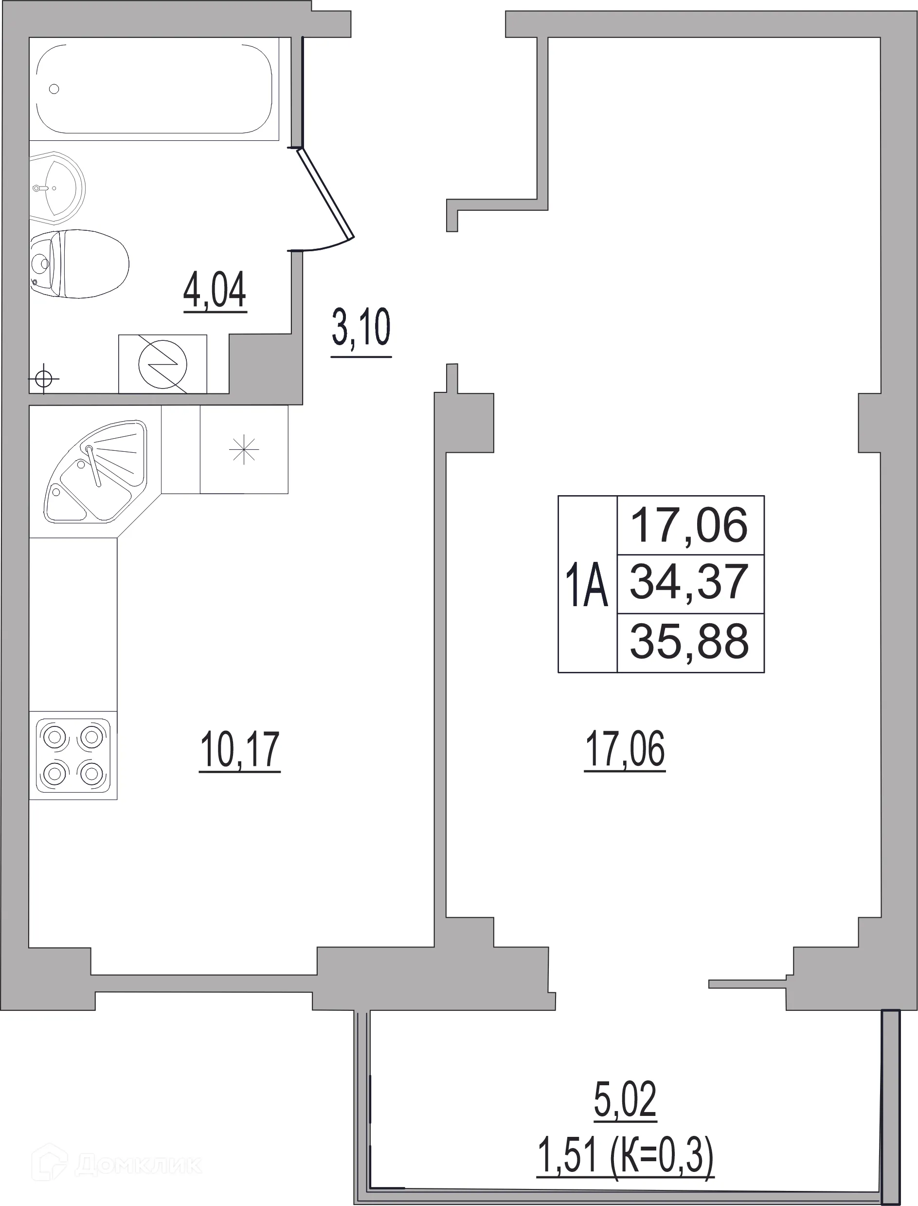 Фото квартиры в ЖК "SMART-квартал (Смарт-квартал)"