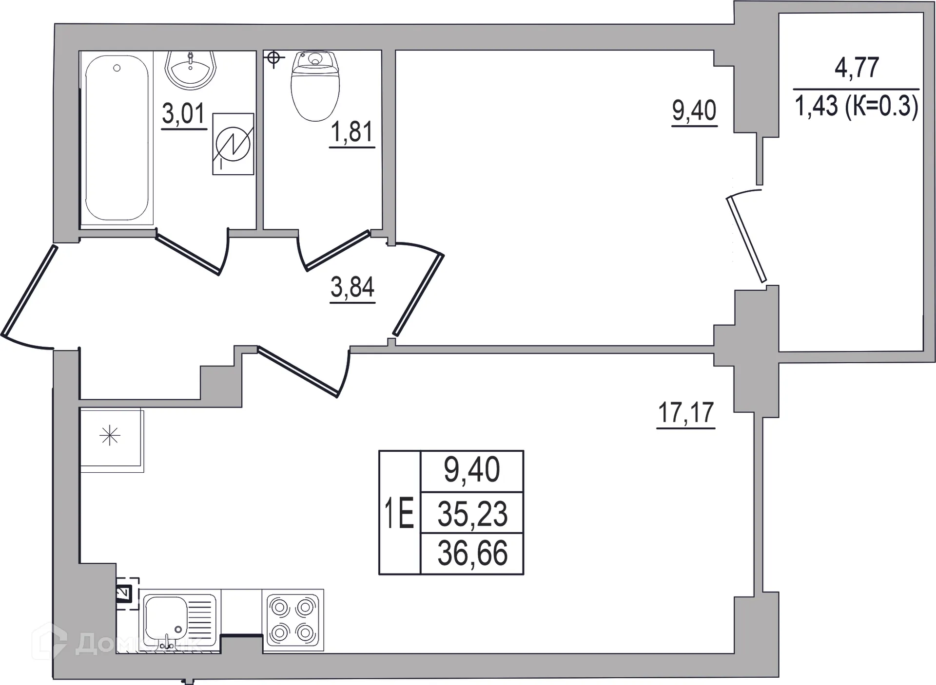 Фото квартиры в ЖК "SMART-квартал (Смарт-квартал)"