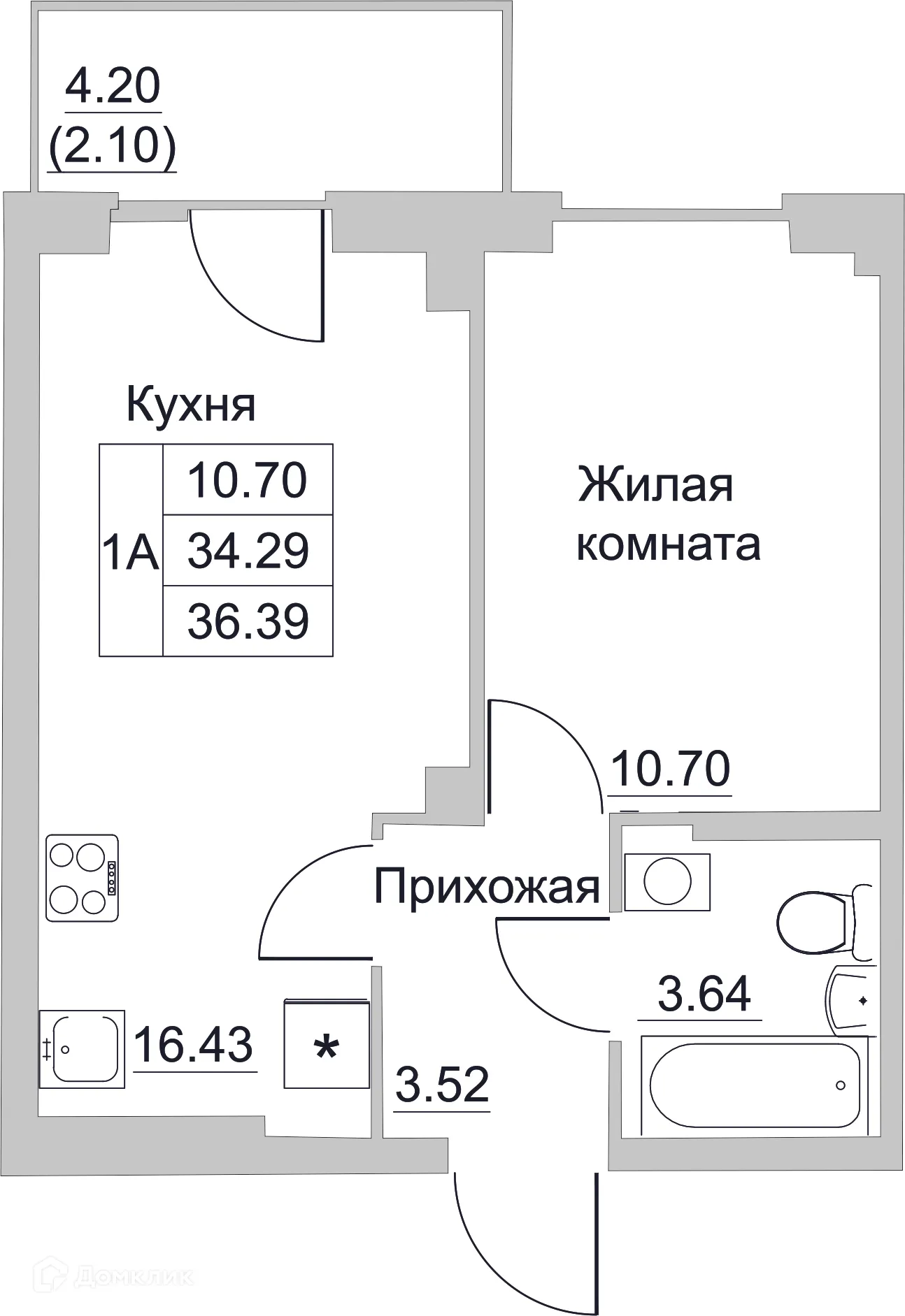 Фото квартиры в ЖК Семейный
