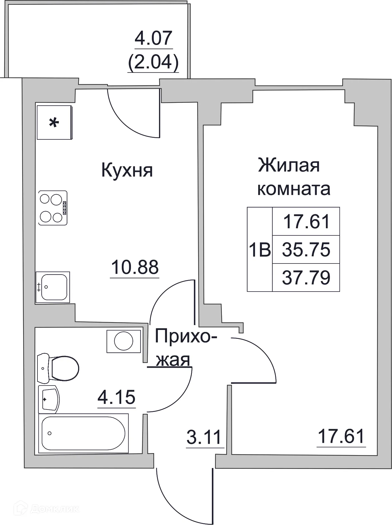 Фото квартиры в ЖК Семейный