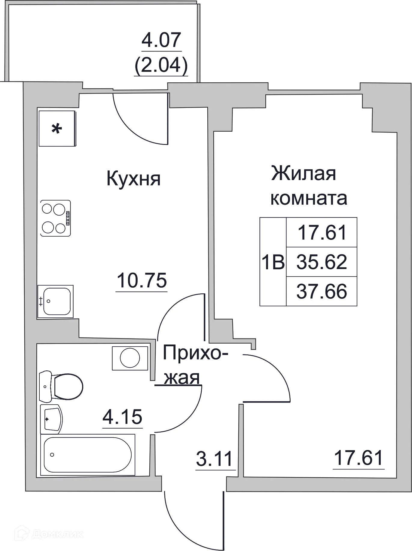 Фото квартиры в ЖК Семейный
