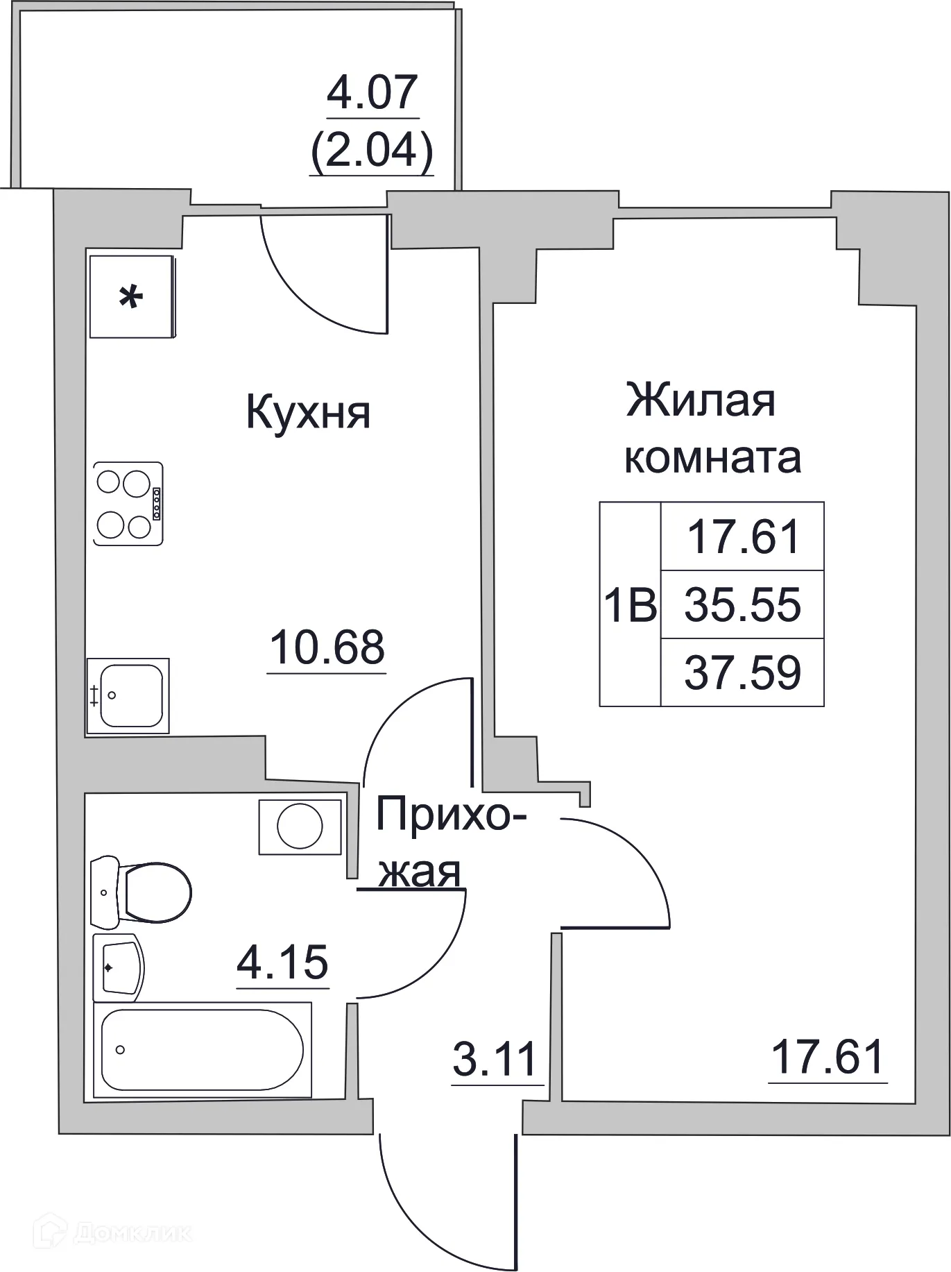 Фото квартиры в ЖК Семейный