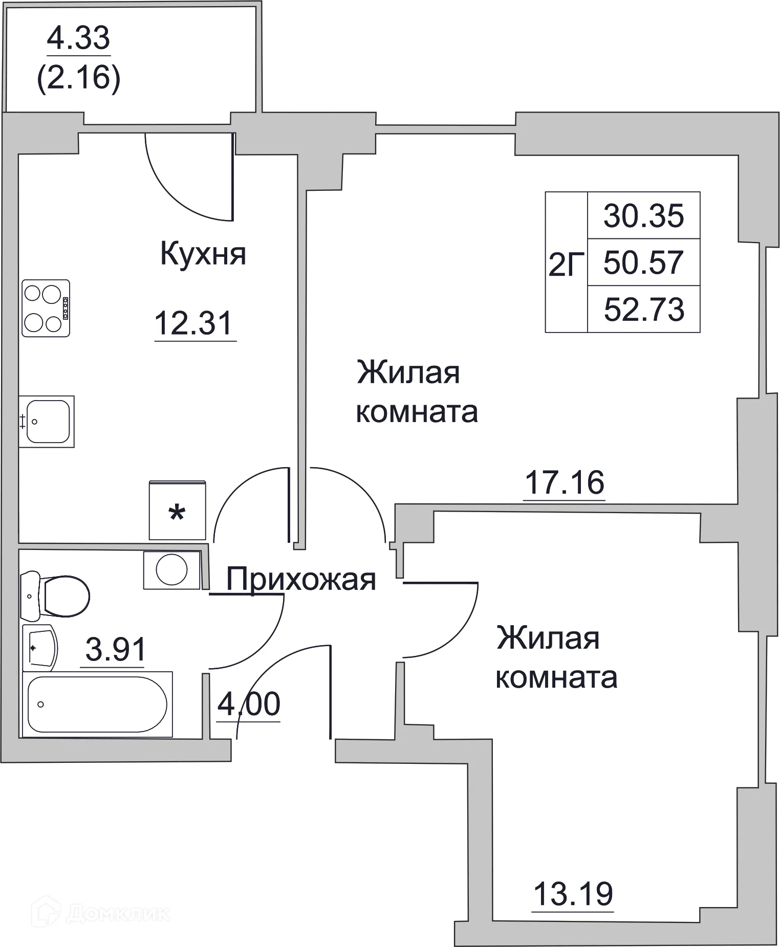 Фото квартиры в ЖК Семейный