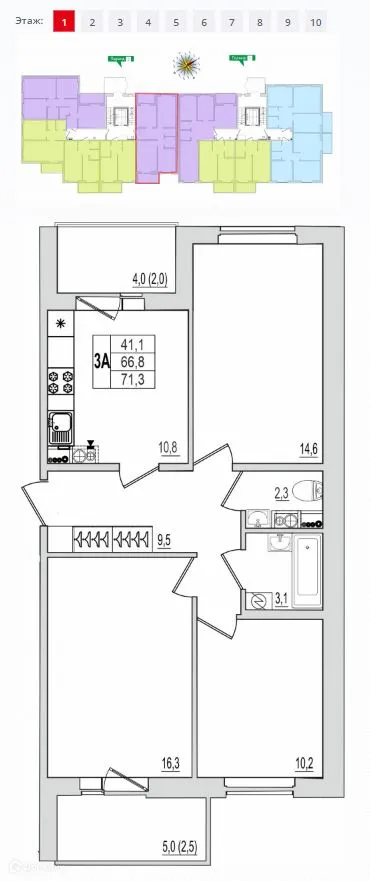 Фото квартиры в ЖК Образцовый