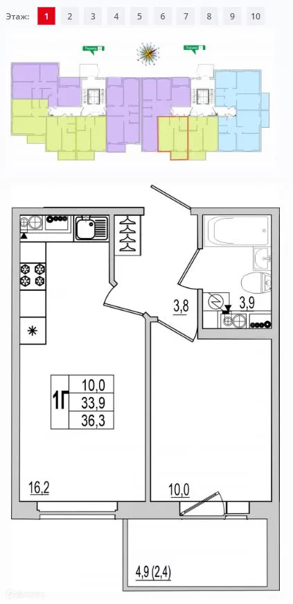Фото квартиры в ЖК Образцовый