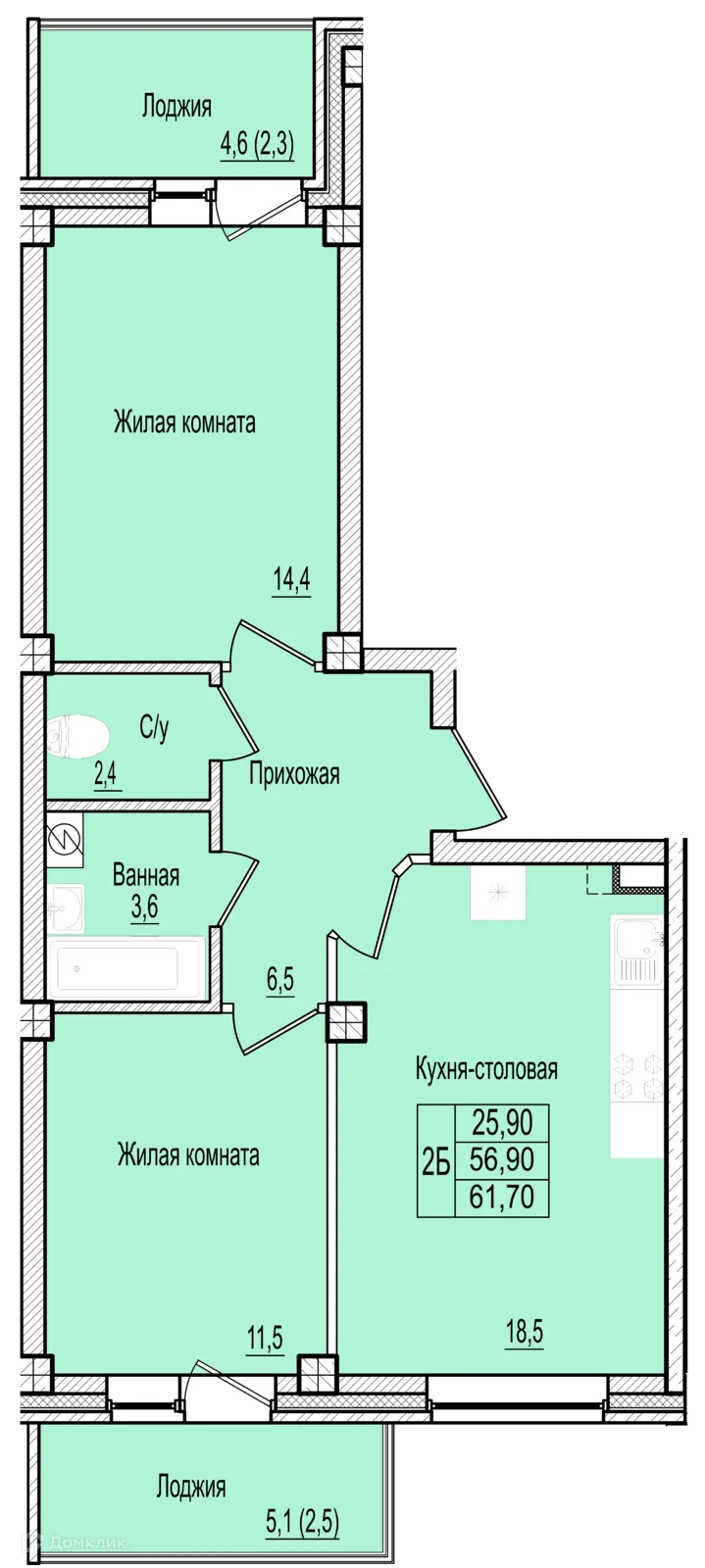 Фото квартиры в ЖК ДОМ НА СНЯТНОМ