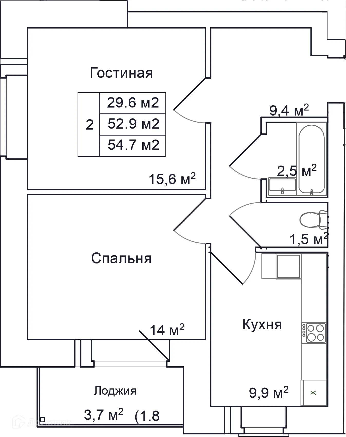 Фото квартиры в ЖК Пушкин