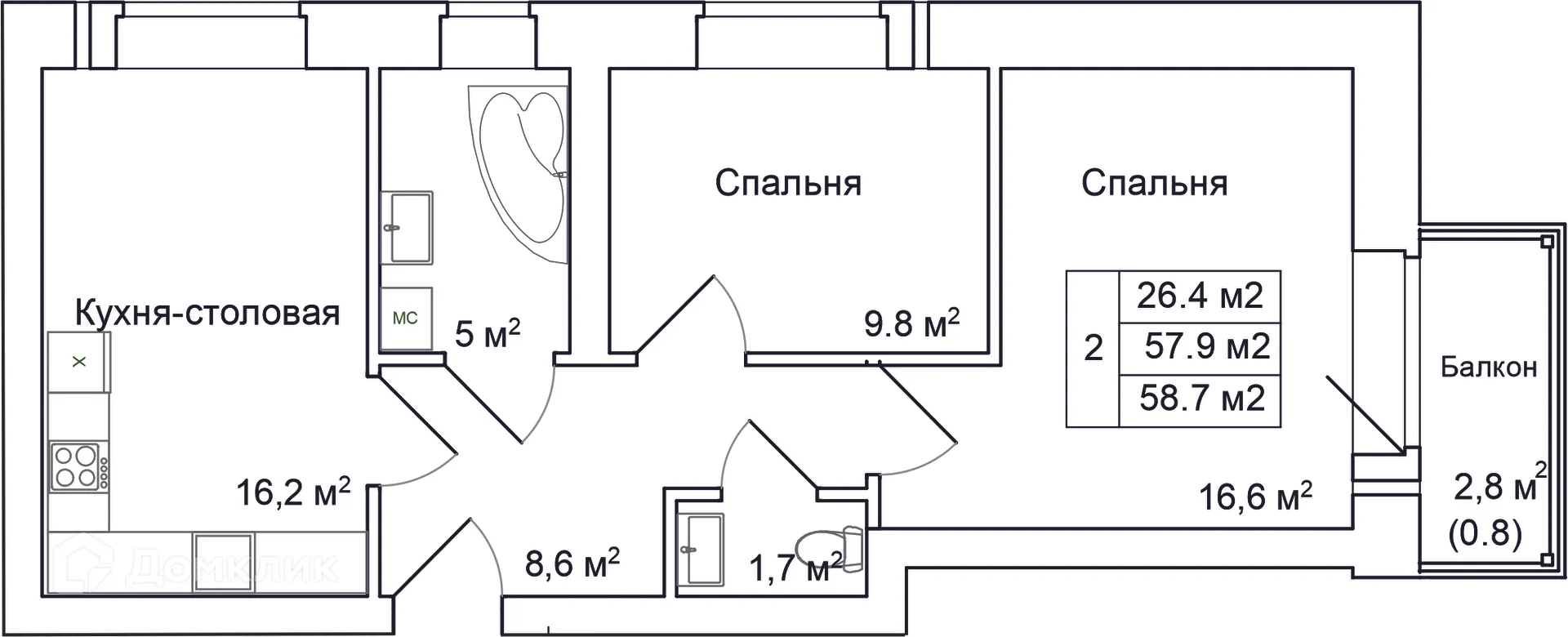 Фото квартиры в ЖК Пушкин